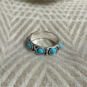 Western Turquoise silver ring